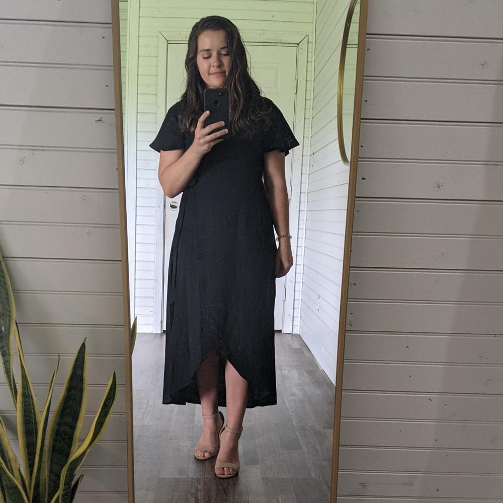 Linen Wrap Dress